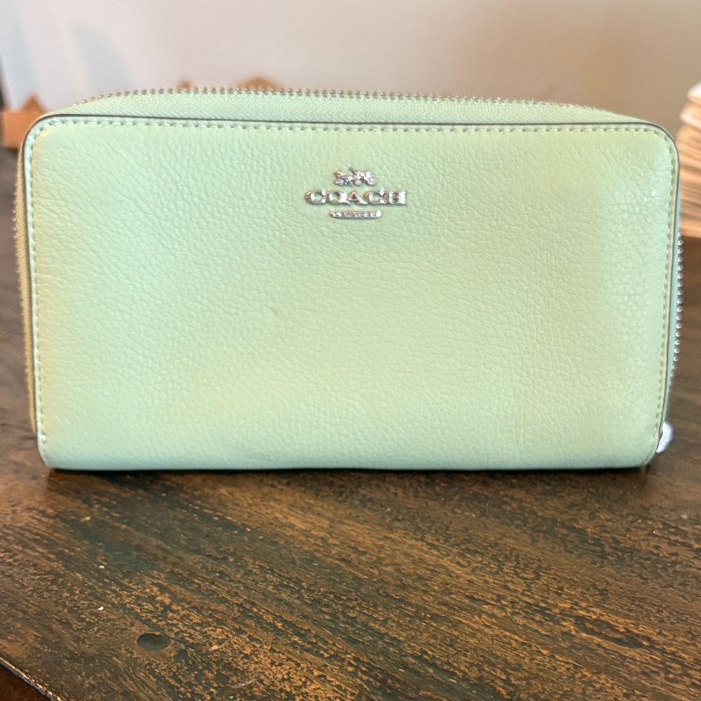 COACH long zip around wallet